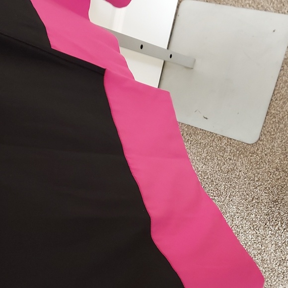 NWT Jones New York Dress Black and Pink Dress with Attached Coat - Picture 4 of 13